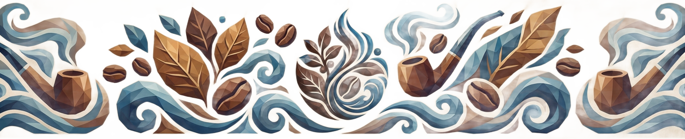 Pearce Coffee - Banner decorativo com folhas de café e tabaco